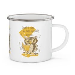 Reading Owl  Enamel Camping Mug