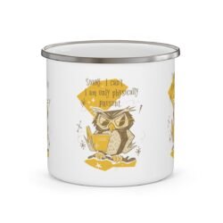 Reading Owl  Enamel Camping Mug - Image 2