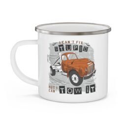 Tow Truck Quote Enamel Camping Mug - Image 3
