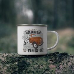 Tow Truck Quote Enamel Camping Mug - Image 4