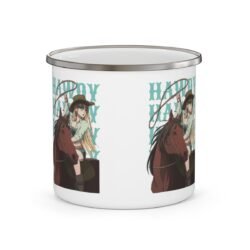 Alternative view of anime-cowgirl Enamel Camping Mug